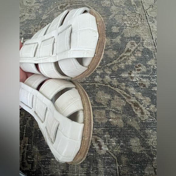 Freda Salvador Sera Fisherman Sandal in Croc Sand - Picture 3 of 6